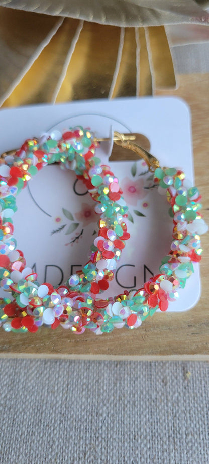 Christmas Glitter Earrings
