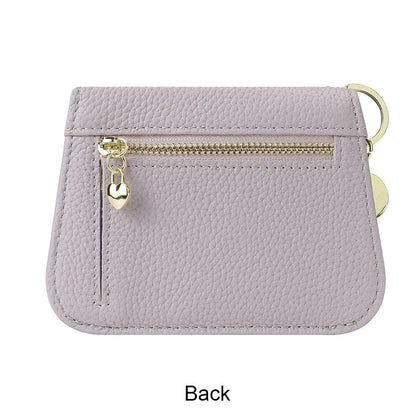 2443 Leather RFID Keychain Wallet: Black