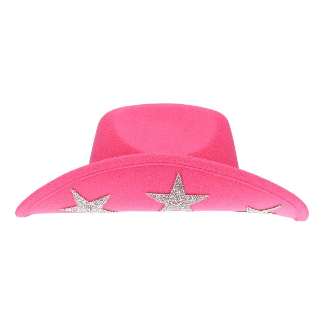 Houston Sequin Stars Cowboy Hat VCC0078: Black