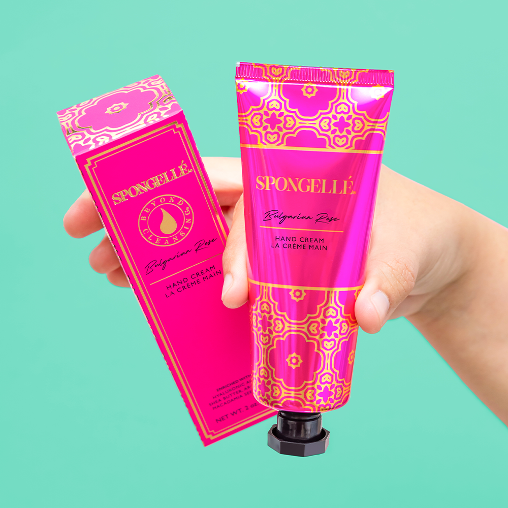 SPONGELLE Bulgarian Rose Hand Cream | Hand Lotion | Vegan | Clean