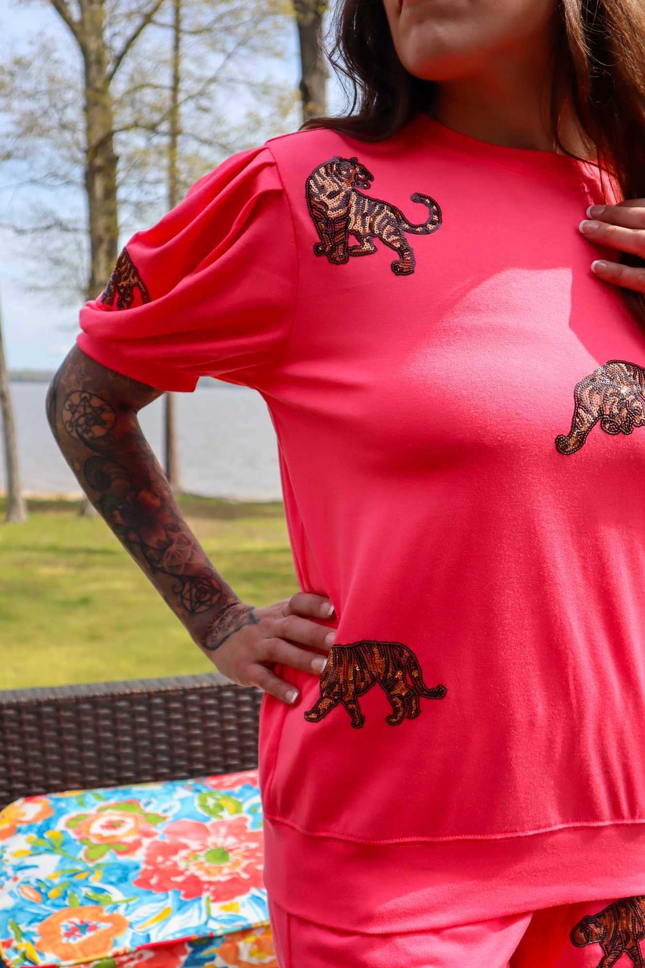 Sequin Tiger Sets: Pink