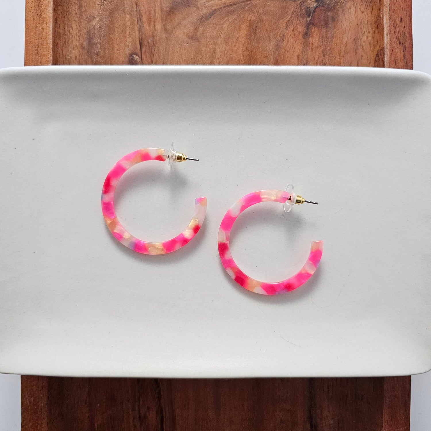 Camy Hoops - Tropical Pink // Earrings, Jewelry, Gifts