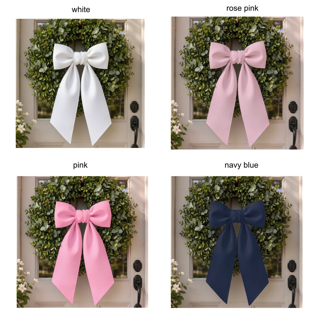 Door Wreath Sash | All-Season Holidays Entryway Decor 76": Rose Pink
