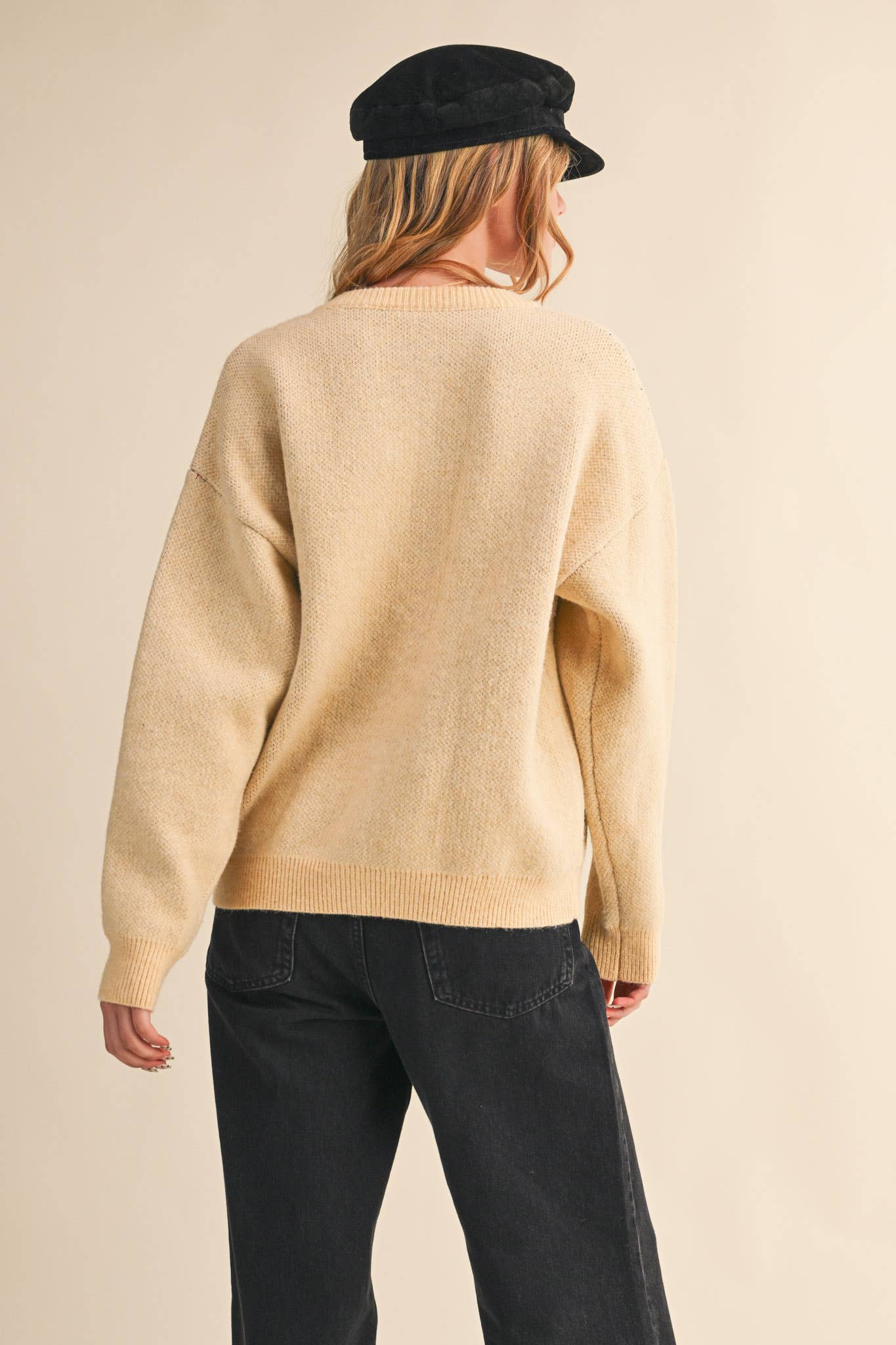 DOG KNIT SWEATER CARDIGAN: Red