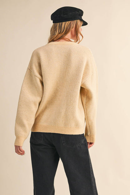 DOG KNIT SWEATER CARDIGAN: Red