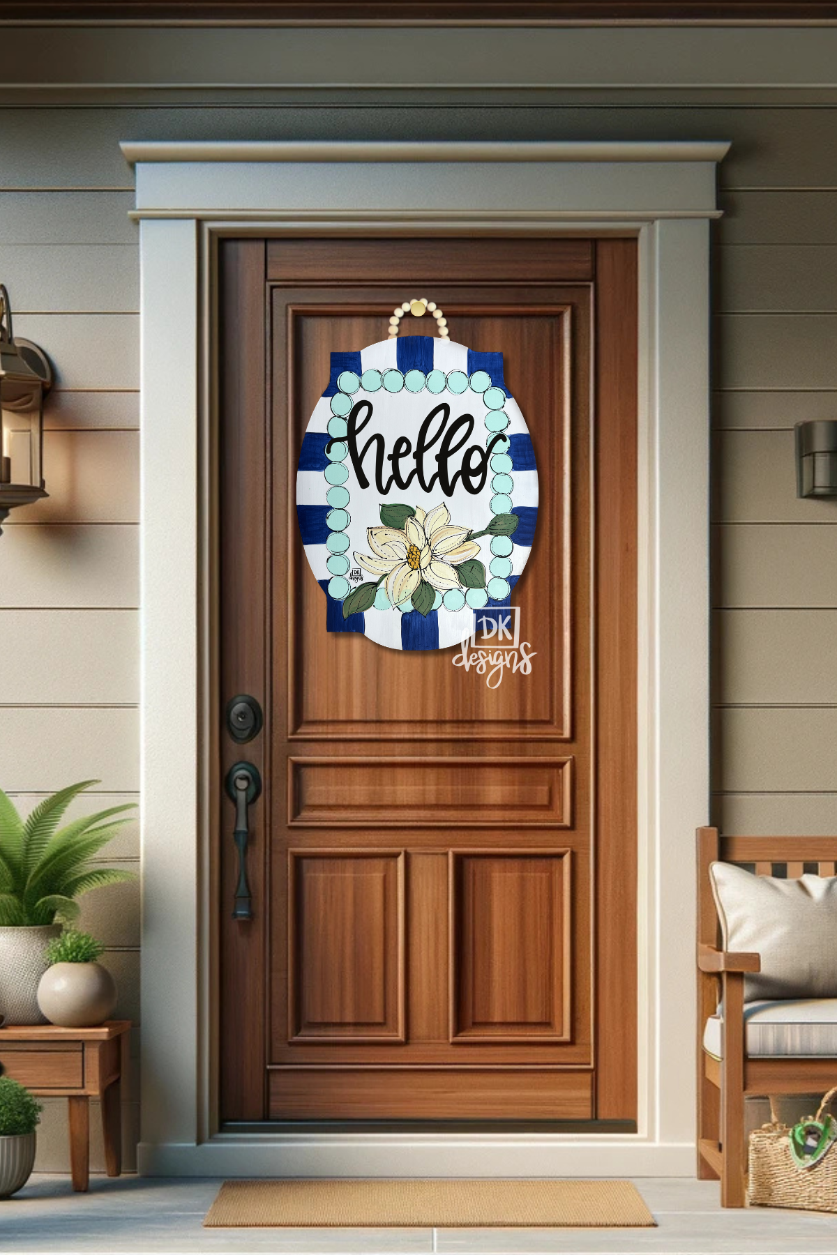 DK Magnolia Large Hanger: Hello