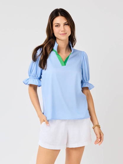 Mary Square Jessica Top | Light Blue