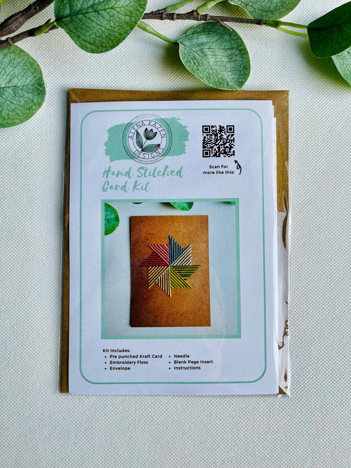 DIY Ice Cream Cone Embroidery Card Kit for Beginners