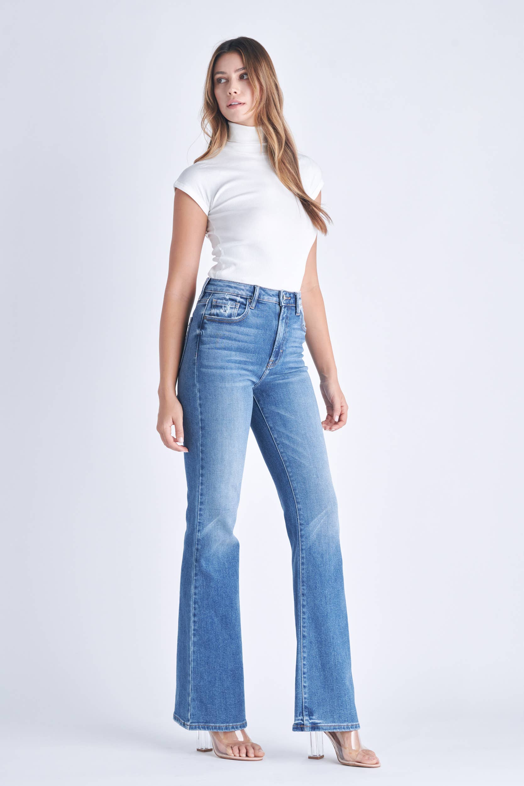 Medium Wash Classic 31" Inseam Flare [HAPPI] : 24