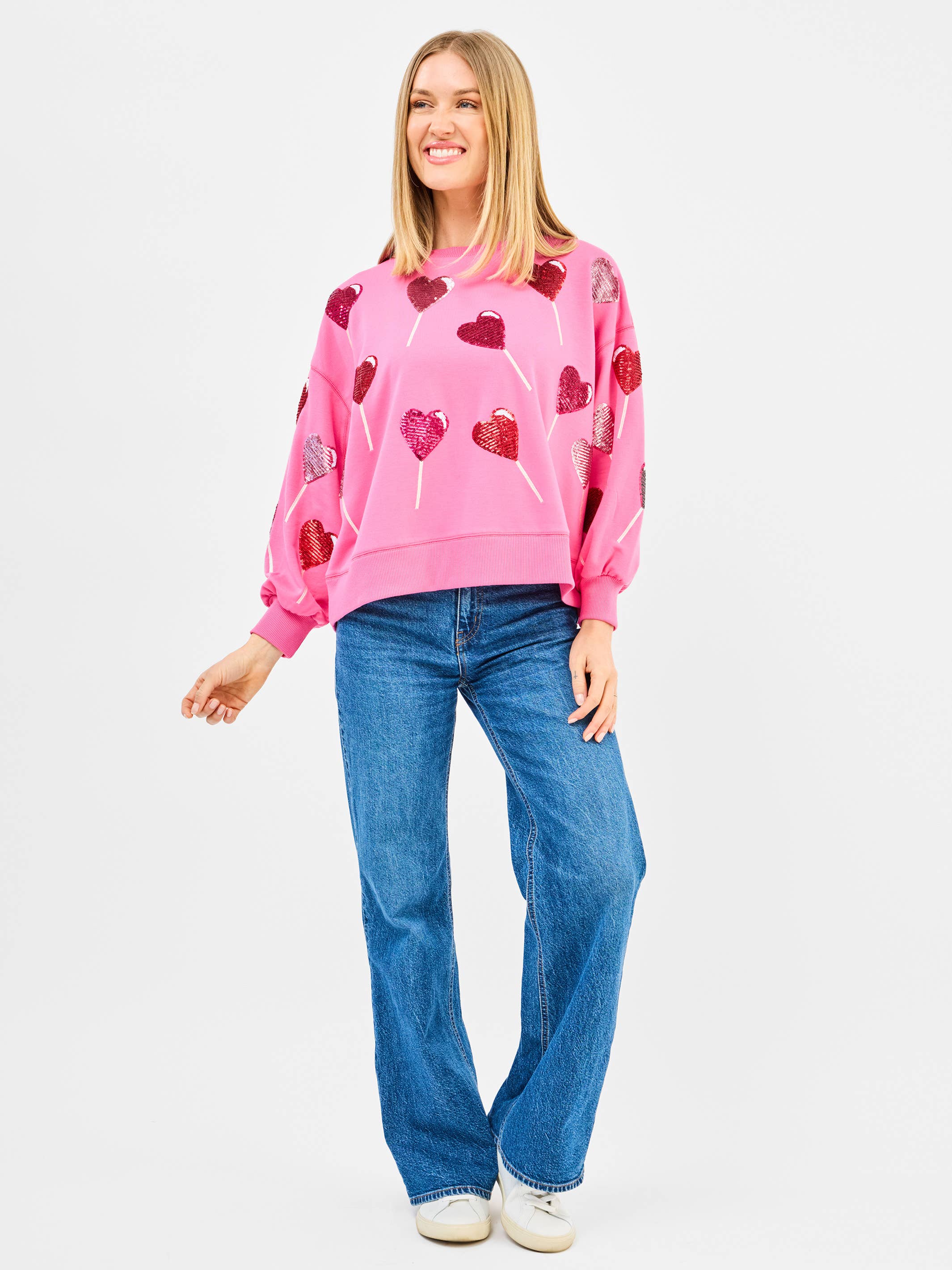 Mary Square Millie Sequin Sweatshirt | Lollipop Sequins