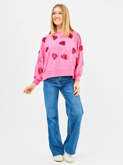 Mary Square Millie Sequin Sweatshirt | Lollipop Sequins