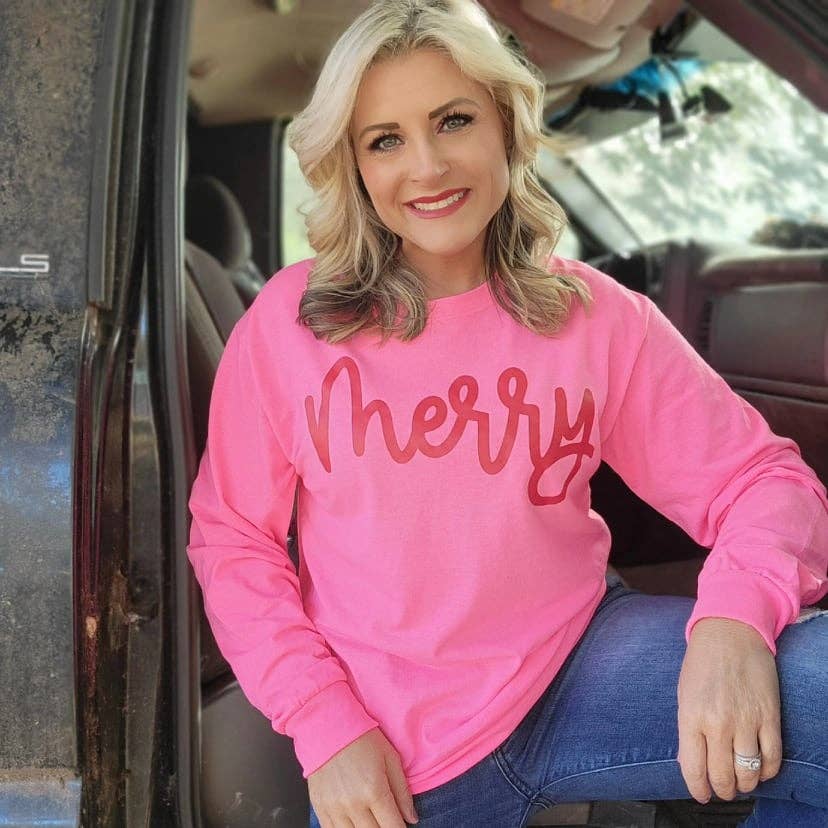 MERRY CHRISTMAS HOLIDAY GRAPHIC TEE: Medium