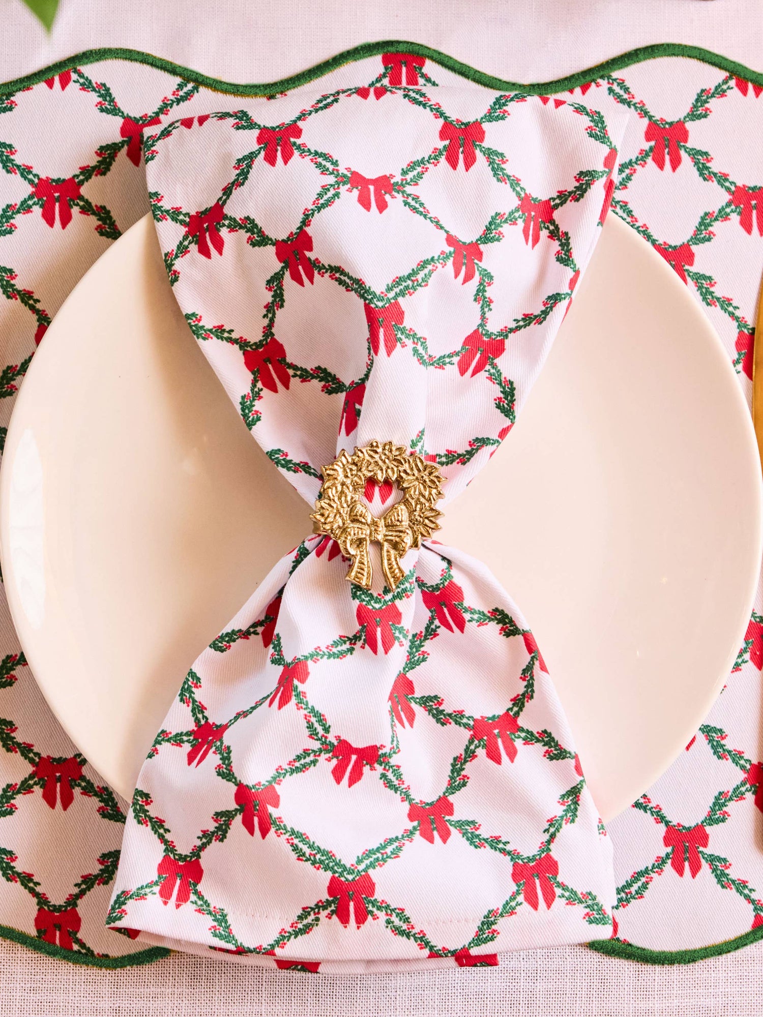 Tea Towel | Holiday Trellis Mary Square ships 12/1