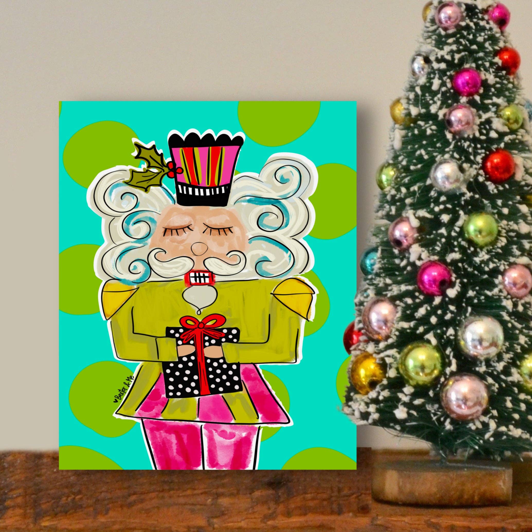Funky Nutcracker Wrapped Canvas: 12" x 12" Baxter &amp; Me