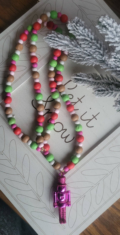 Pink Nutcracker Necklace