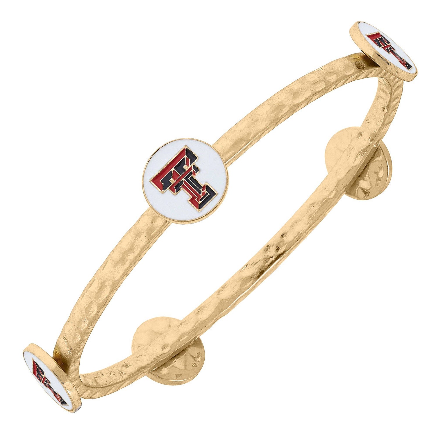 Texas Tech Red Raiders Enamel Claudia Bangle in White