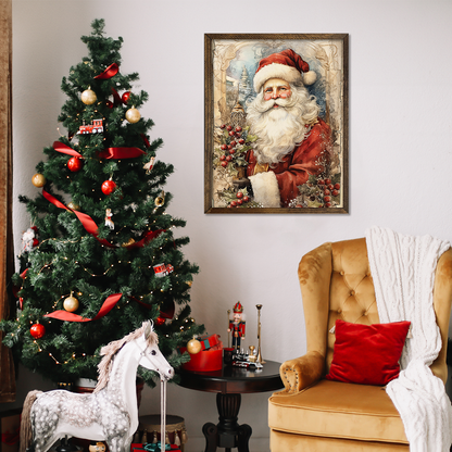 TIMBERLAND FRAME VINTAGE SANTA: 12&quot;x15&quot;