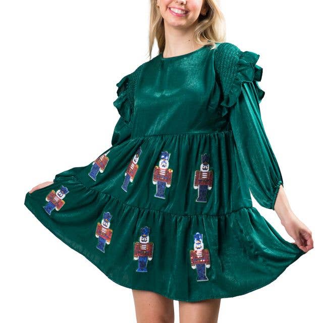 Nessa Dress - Emerald Green / Small/Medium