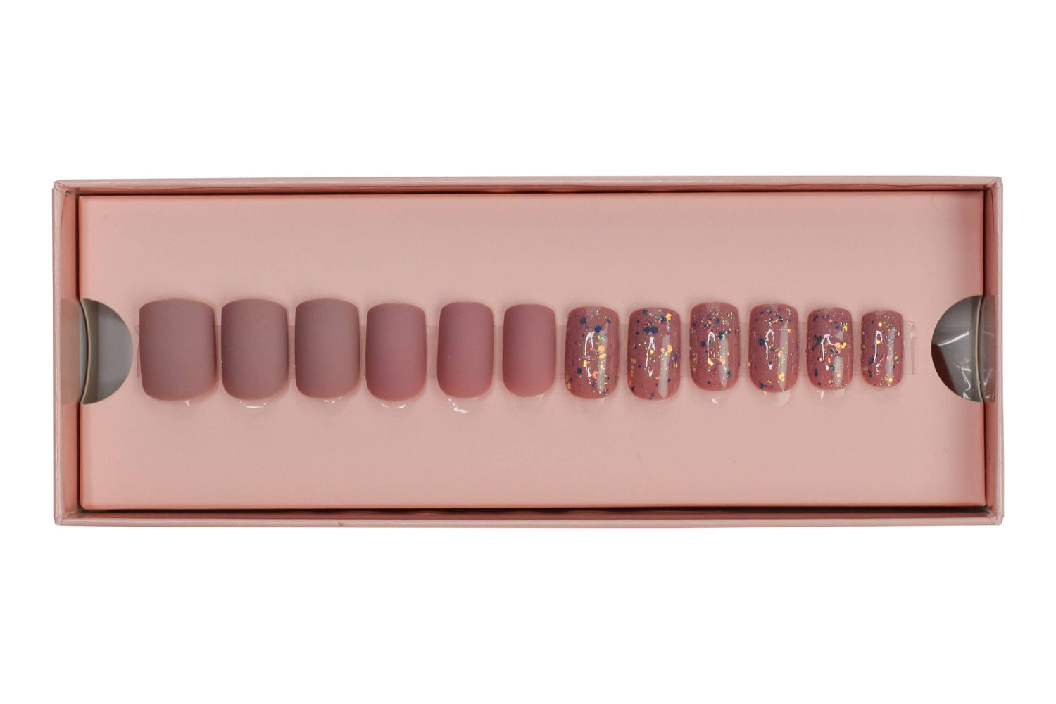 Square Short Press On Nails: First Kiss