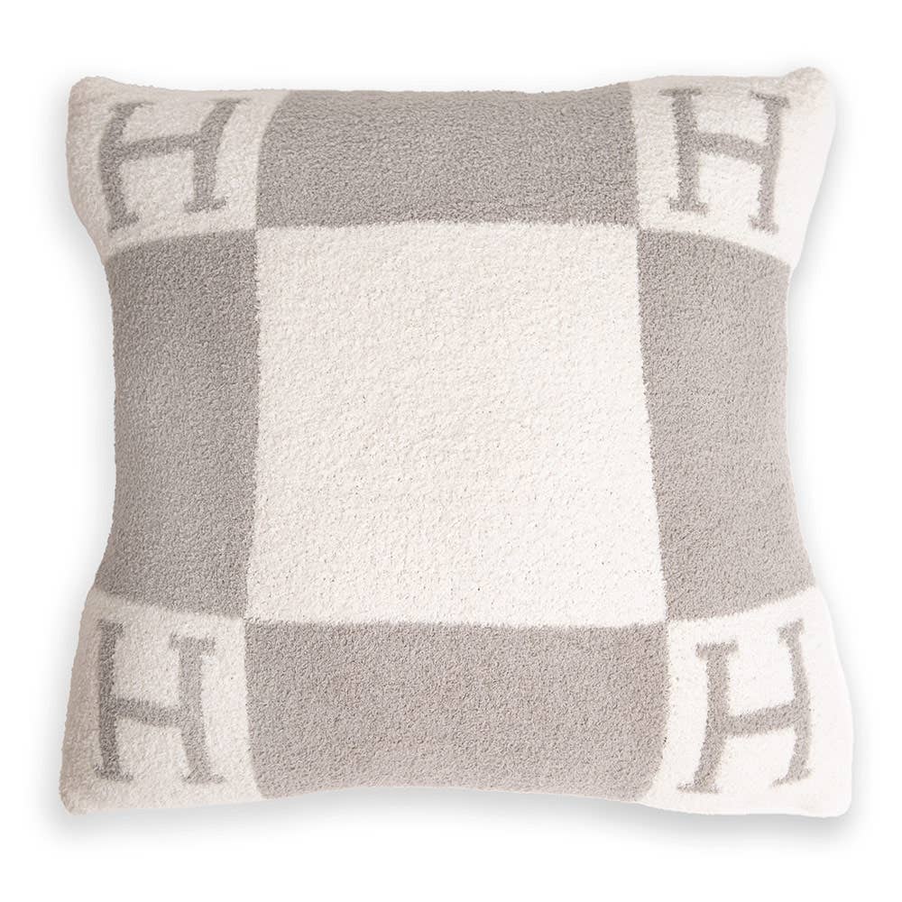 H Patterned Cushion Cover / Pillow Case
: Blue