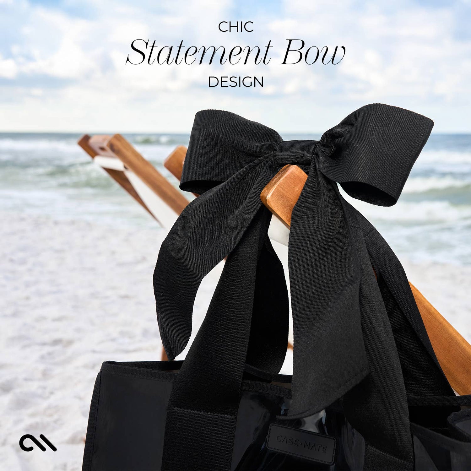Case-Mate Midnight Black Bow Jelly Tote Bag