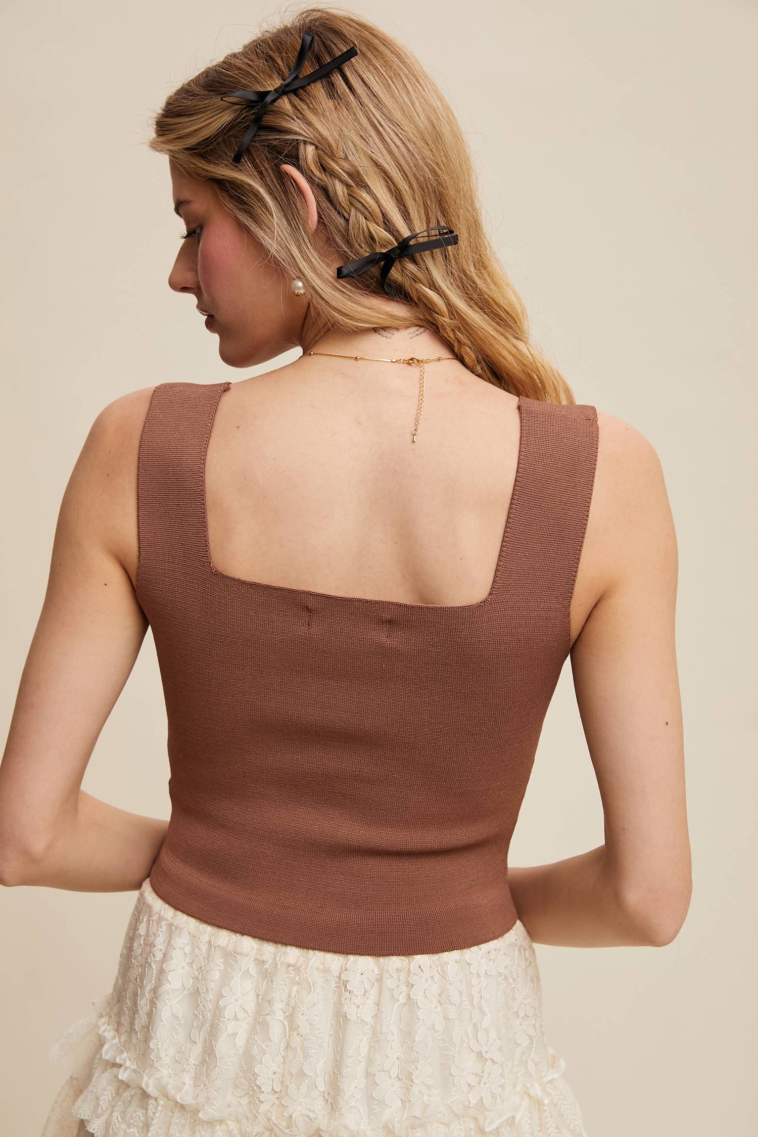 Bandage Brami Top: Taupe / M