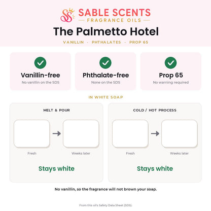 The Palmetto Hotel (Type) Fragrance Oil: 4 oz