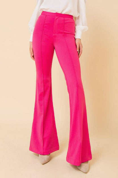 Hight-rise flare pants: GREEN by Flying Tomato
