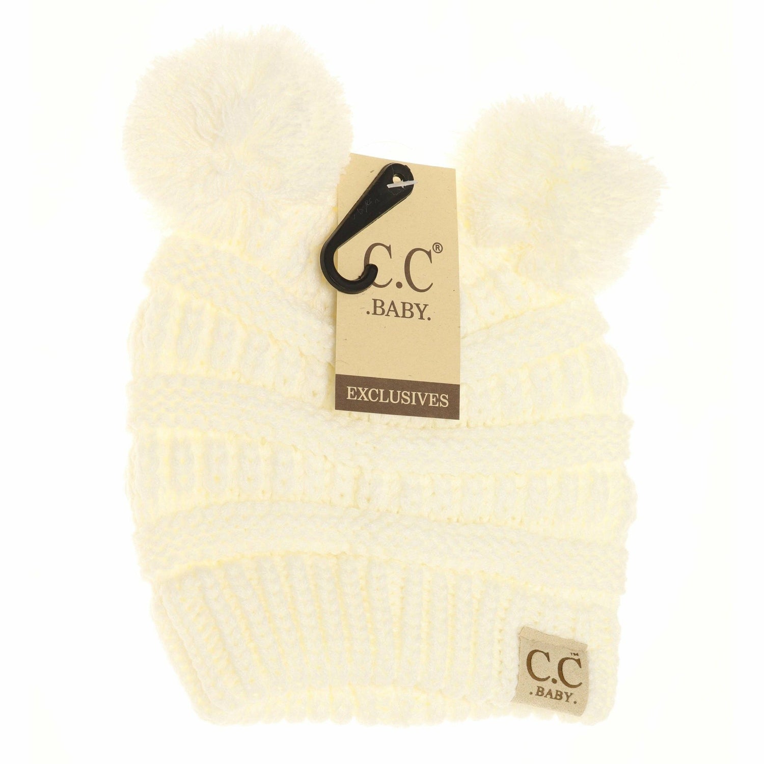 BABY Solid Double Pom CC Beanie BABY23POMPOM: Pale Blue