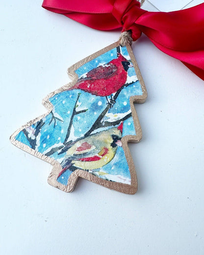 Cardinal Pair Ornament (1)