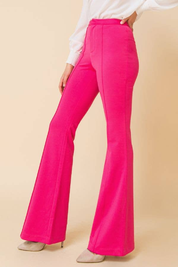 Hight-rise flare pants: GREEN by Flying Tomato