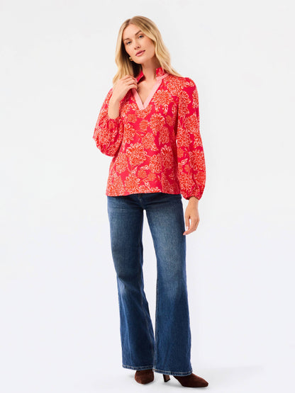 Kayla Top | Drift Blooms Pink: PK S-L