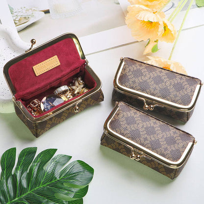 5125 Canvas &amp; Leather Jewelry Case: Coffee