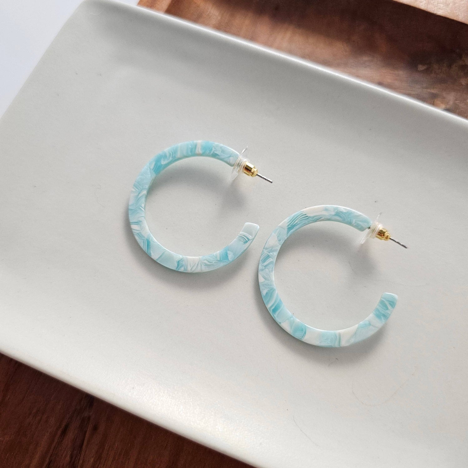 Camy Hoops - Aquamarine // Earrings, Gifts