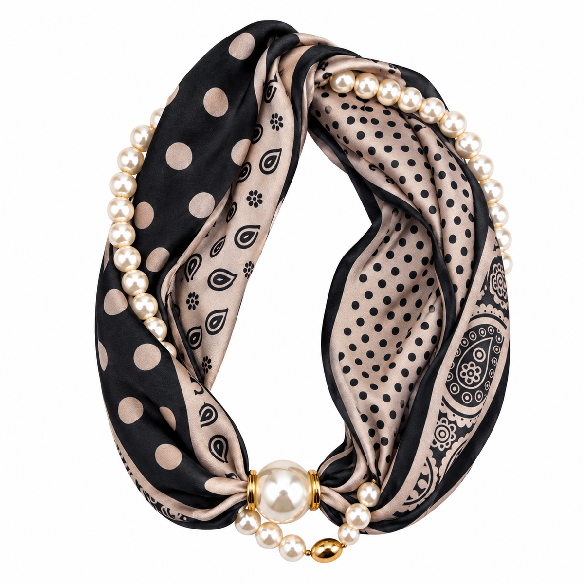 Luxe Pearl Scarf Necklace: AI