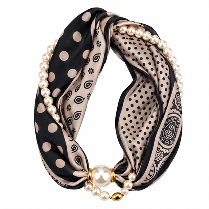 Luxe Pearl Scarf Necklace: AI