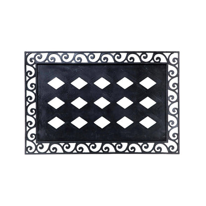 Evergreen Cutout Scroll Embossed Floor Mat Tray- only