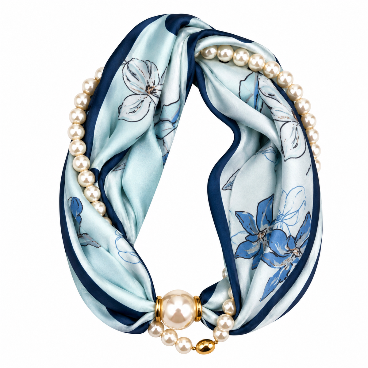 Luxe Pearl Scarf Necklace: AI