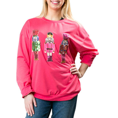 Football Pullover w Sequins White with Sequins Football / ML