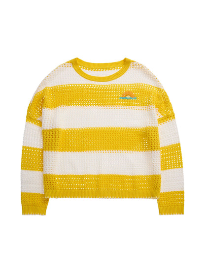 Shiraleah Sunrise STRIPED MESH SWEATER