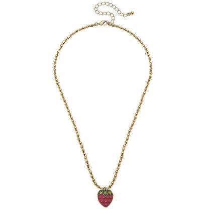 Jane Strawberry Gold Ball Beaded Children&
