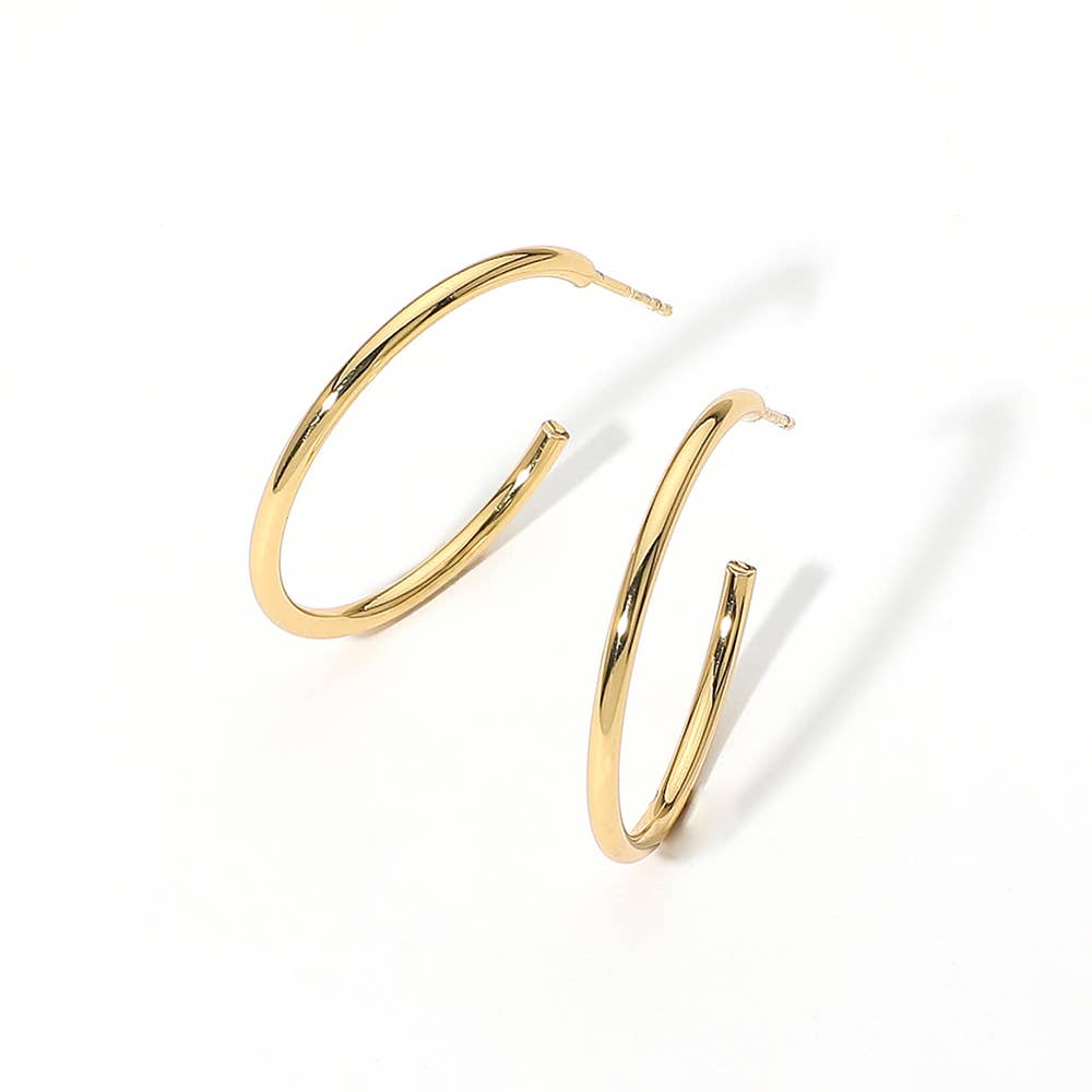 Stainless Steel Hoop Earrings
: Silver