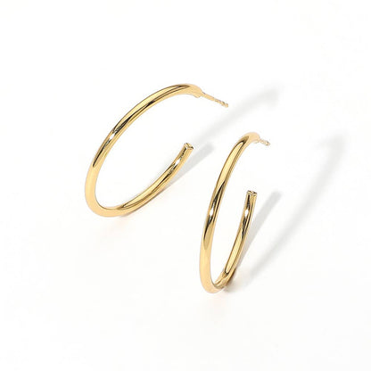 Stainless Steel Hoop Earrings
: Silver
