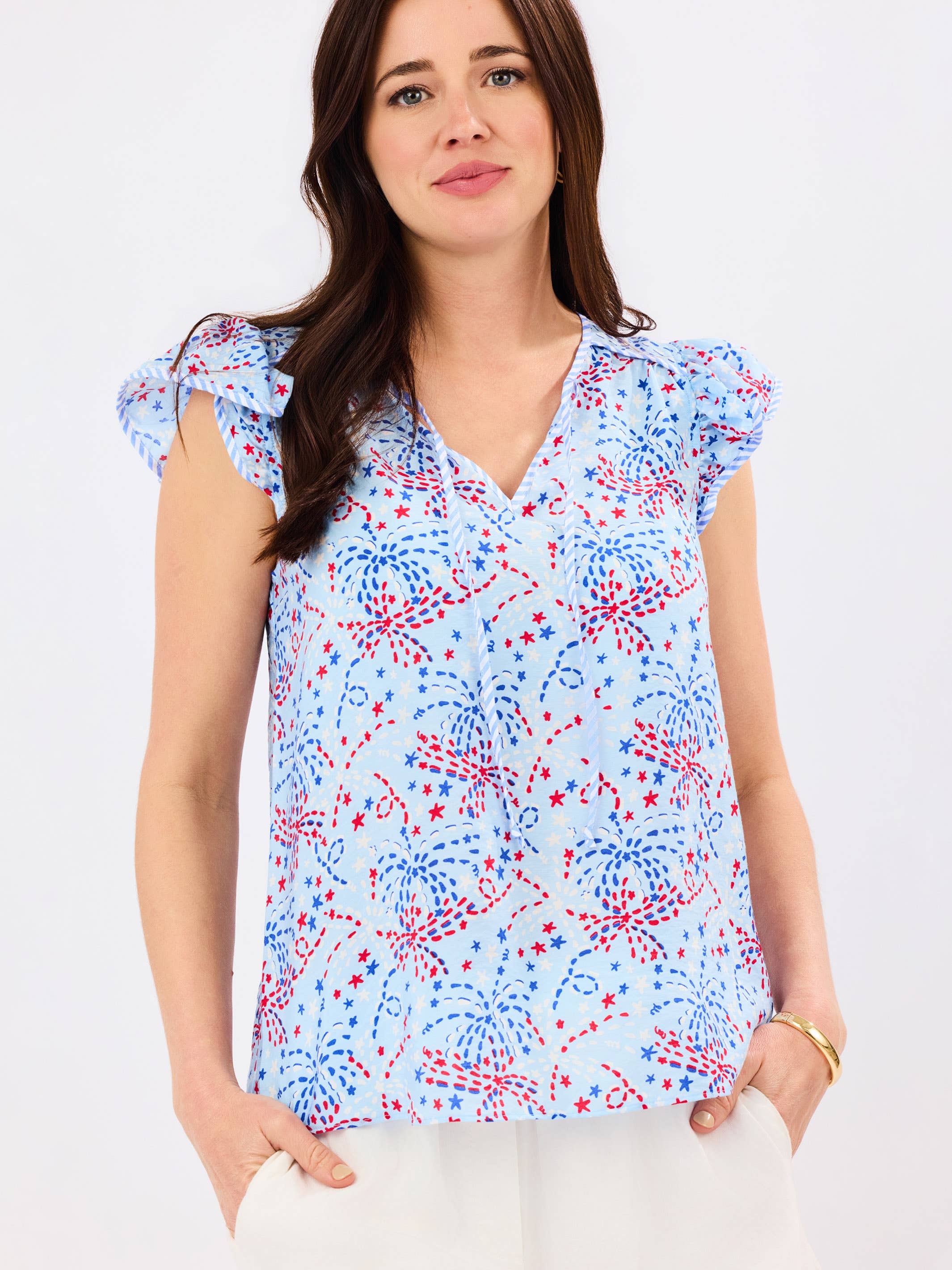Lydia Top by Mary Square| Star Spangled Blue