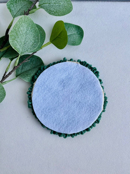White Beginner Punch Needle Mug Rug Kit