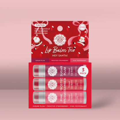 Tinted Shea Butter Lip Balm Trio – Hey Santa!