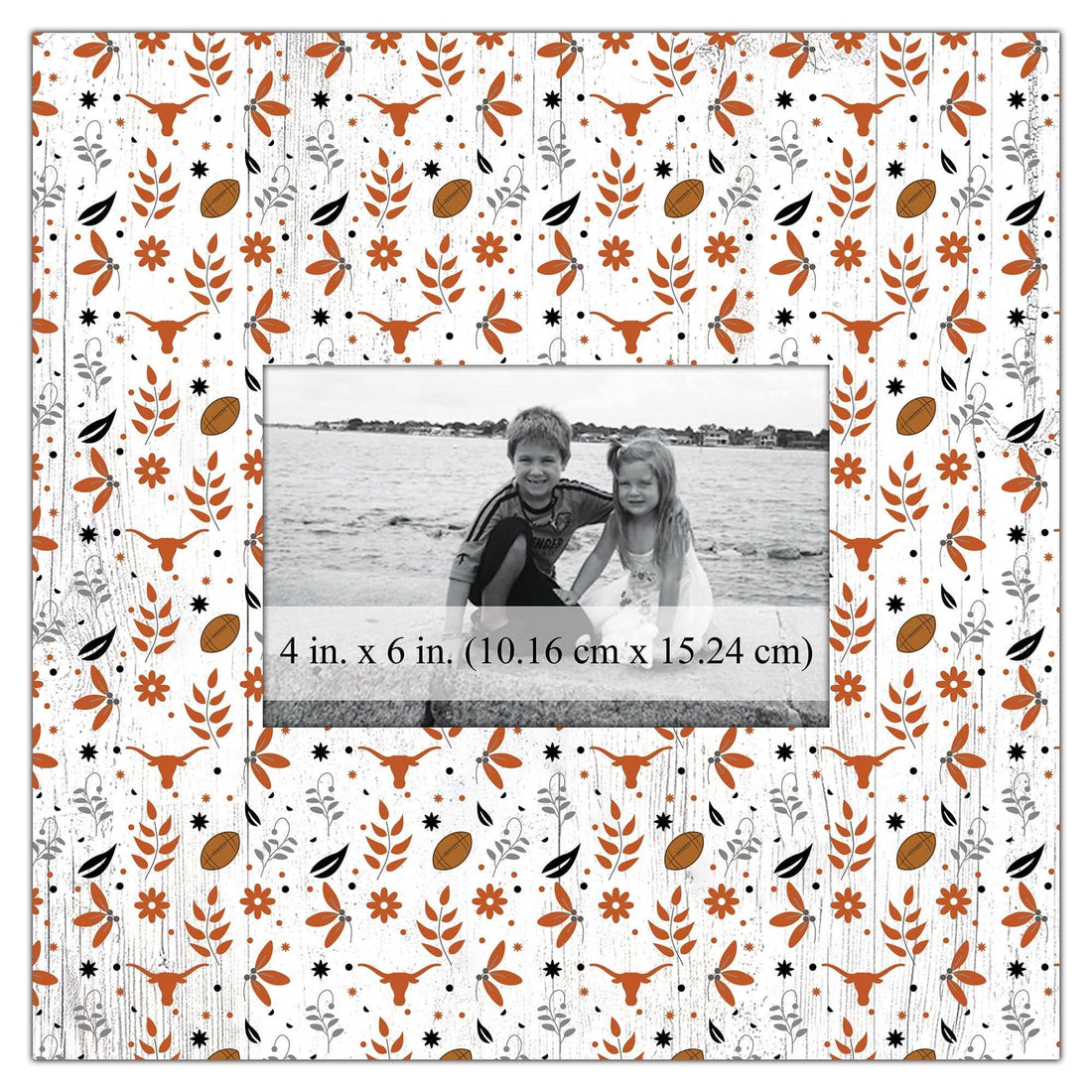 University of Texas  Floral Pattern 10x10 Frame