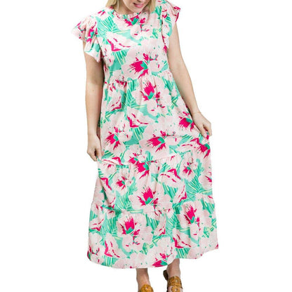 Laura Dress: Navy and Pink Diamond / Small