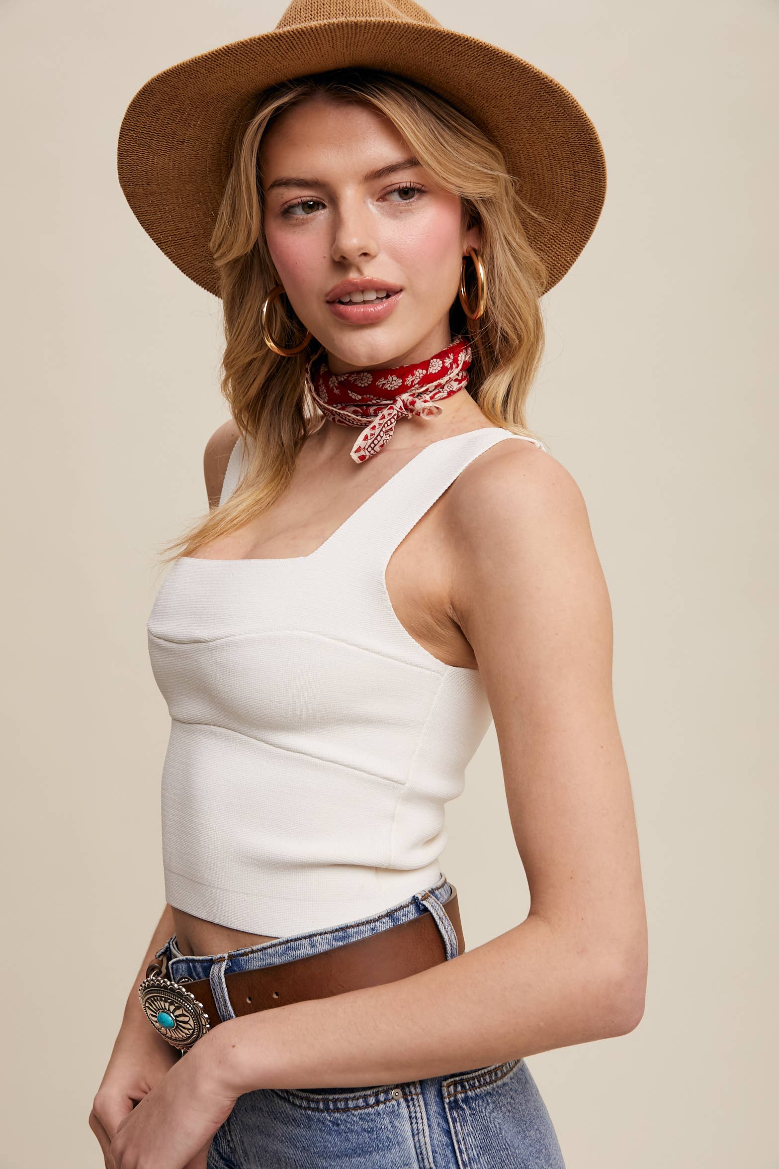 Bandage Brami Top: Taupe / L