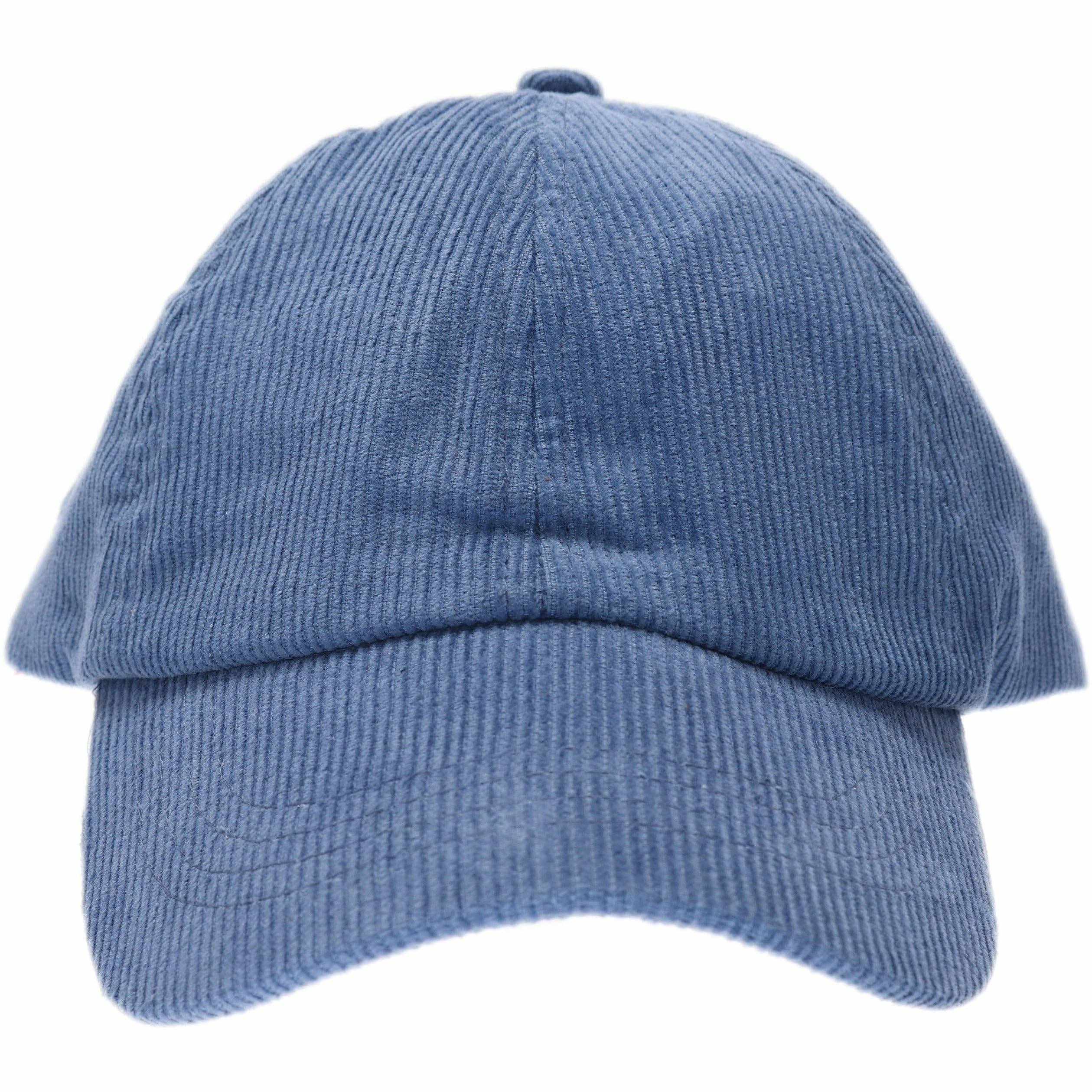 Corduroy Criss Cross High Pony CC Ball Cap BT937: Black
